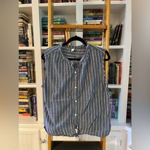 Old Navy Sleeveless Button-Front
Striped Shirt for Women—NWOT